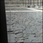 Slate rip rap US customs, Van Buren, ME